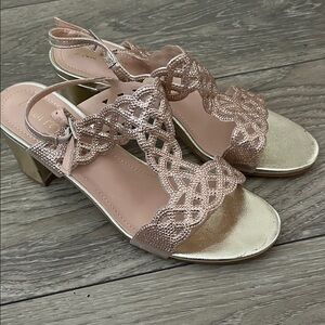 Dream Pairs Women's Gold and Pink Sandals